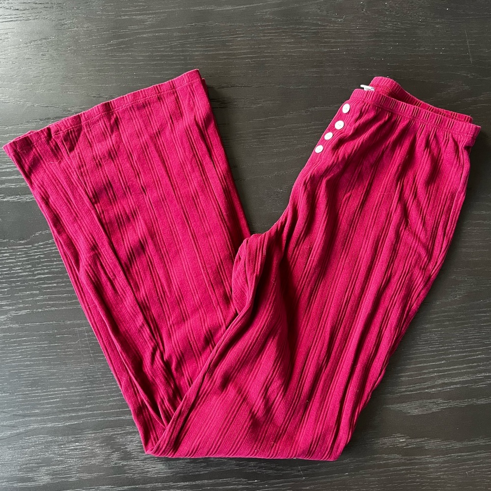 Old Navy maroon Ribbed Pants